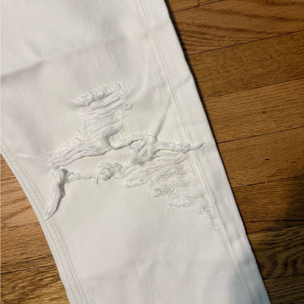 Agolde white distressed denim size 30 - Picture 2 of 5